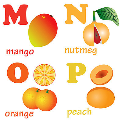 EPS 해외이미지 캐릭터 알파벳 오렌지 과일 일러스트 텍스트 학교 타이포그라피 흰색 인쇄 편지 심볼 그림 복숭아 망고 고립 해외202004 해외일러스트 일러캐릭터 문자 영어 교육 컬러 열대과일 파일형식 벡터 이미지허브