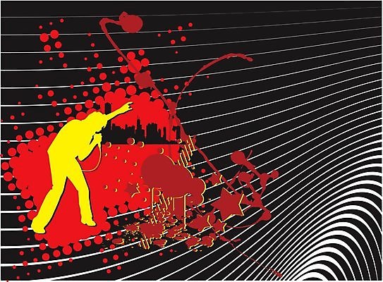 EPS 해외이미지 여자 남자 실루엣 별 음악 백그라운드 일러스트 사람 장식 청춘 파티 댄서 춤 그룹 DJ 클럽 디스코 사춘기 해외202004 해외일러스트 자연요소 직업 컨셉 문화예술 촬영기법 이벤트 파일형식 벡터 이미지허브