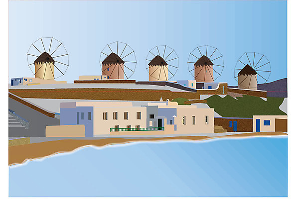 EPS 해외이미지 전통 유럽 문화 음식 바다 섬 여행 일러스트 건축양식 하늘 바람 휴가 주택 요리 풍경 건물 여름 파란색 태양 여행객 마을 환경 탑 식당 풍차 흰색 지중해 그리스 그리스인 미코노스섬 해외202004 해외일러스트 자연요소 서양인 건축물 계절 건축 나라 컬러 날씨 사람 상점 파일형식 벡터 이미지허브