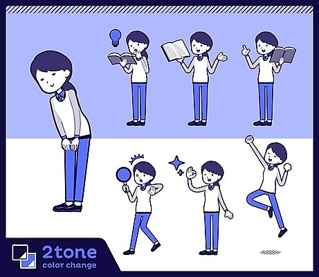 EPS 해외이미지 전신 여자 일러스트 아이디어 들기 여러명 성인 책 파란색 세트 놀람 인사 OK 종업원 직원 서비스 판매원 성인여자만 해외202004 해외일러스트 직업 감정 컬러 다수 컨셉 모션 표정 사람 손짓 예절 여자만 성인만 파일형식 벡터 이미지허브