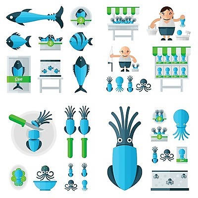 EPS 해외이미지 디자인 바다 일러스트 미술 수중 수영 심볼 사인 오징어 생물학 심플 문어 팔 촉수 엘리먼트 해외202004 해외일러스트 교육 문화예술 연체동물 신체부위 수중동물 수상스포츠 파일형식 벡터 이미지허브