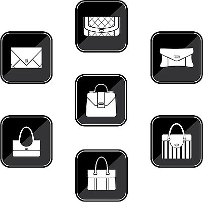 EPS 해외이미지 디자인 옷 여자 컨셉 가방 일러스트 미술 그래픽 장식 세트 유행 검은색 핸드백 흰색 화려 그룹 지갑 우아함 수집 심볼 오브젝트 사인 그림 엘리먼트 스타일 시리즈 해외202004 해외일러스트 잡화 컬러 문화예술 사람 파일형식 벡터 이미지허브