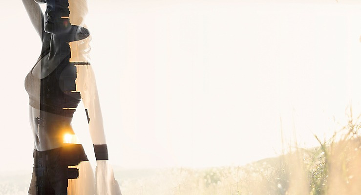 PSD 서양인 외국인 식물 편집 편집이미지 여자 한명 사람 성인 운동복 노을 일몰 신비 합성 다중노출 여자만 여자한명만 성인여자만 성인만 이미지편집 자연요소 1 옷 컨셉 촬영기법 인종 파일형식