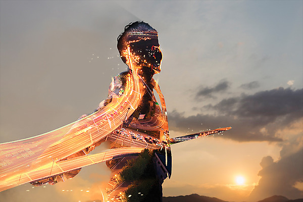 PSD 편집 편집이미지 남자 도로 창 야경 한명 사람 성인 뒷모습 비즈니스맨 신비 합성 다중노출 남자만 남자한명만 성인남자만 성인만 이미지편집 1 길 무기 뷰포인트 컨셉 비즈니스 교통시설 촬영기법 직장인 야간 파일형식 풍경_경치