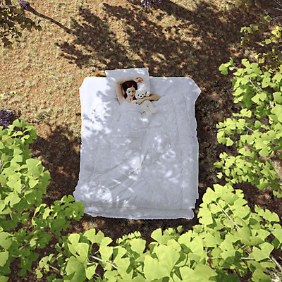 JPG 서양인 외국인 식물 편집 편집이미지 여자 베개 나뭇잎 한명 사람 성인 곰인형 이불 침대 잠 은행잎 합성 디지털아트 여자만 여자한명만 성인여자만 성인만 편집실사 1 인형 가구 잎 침구 인종 CG 파일형식