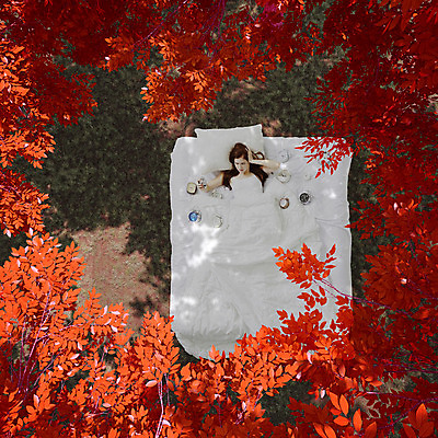 JPG 서양인 외국인 식물 편집 편집이미지 계절 여자 베개 나뭇잎 한명 사람 성인 이불 자명종 가을 침대 합성 디지털아트 여자만 여자한명만 성인여자만 성인만 편집실사 1 시계 가구 잎 침구 인종 알람 CG 파일형식