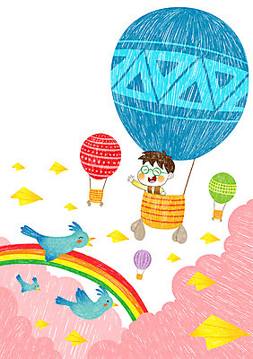 주간 PSD 남자 어린이 무지개 일러스트 조류 하늘 한명 사람 소년 야외 열기구 비행 종이비행기 즐거움 어린이세상 소년한명만 국내일러스트 자연요소 동물 1 감정 항공교통 종이접기 남자한명만 소년만 파일형식