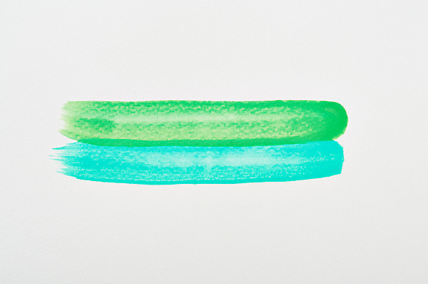 포토 JPG 스튜디오촬영 컬러 하늘색 백그라운드 수채화 사람없음 연두색 물감 미술도구 표현 질감 국내포토 실내 초록색 파란색 오브젝트 파일형식