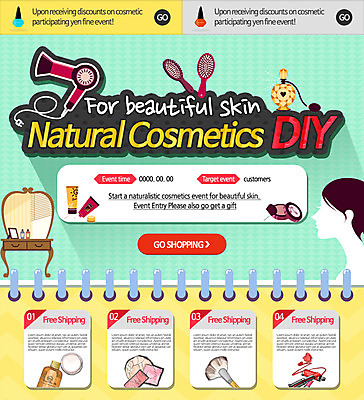 PSD 템플릿 여자 얼굴 웹템플릿 이벤트페이지 사람 이벤트 신체부위 뷰티 화장품 머리빗 드라이어 화장대 여자만 이미지템플릿 가구 미용용품 페이지 파일형식