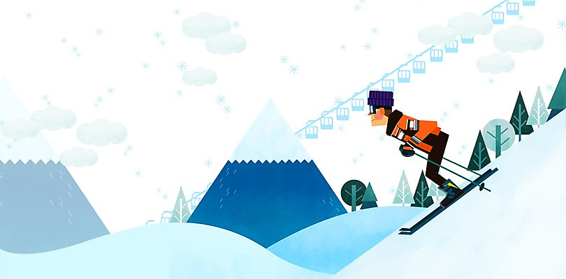 전신 PSD 나무 사계절 계절 남자 스포츠 겨울 일러스트 스키 겨울스포츠 스키장 산 한명 사람 성인 눈 승차 국내일러스트 자연요소 식물 1 모션 날씨 파일형식