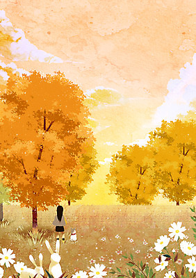 전신 PSD 나무 동물 사계절 계절 여자 꽃 백그라운드 일러스트 하늘 단풍나무 세마리 한명 서기 사람 풍경 초원 노을 가을 토끼 강아지 저녁 감성 여자만 여자한명만 가을배경 국내일러스트 자연요소 식물 1 컨셉 단풍 포유류 모션 3 반려동물 개 야간 파일형식 가을_계절