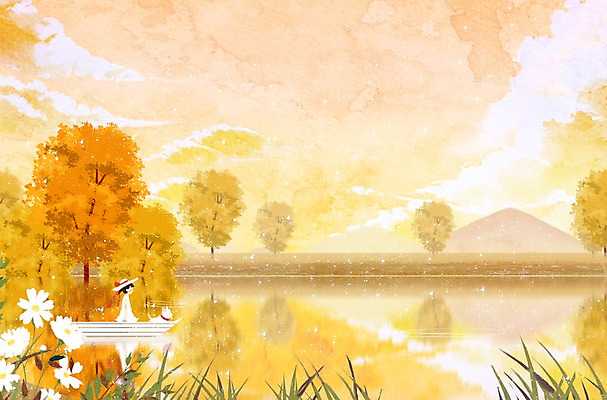 PSD 나무 동물 구름 한마리 사계절 계절 여자 꽃 호수 백그라운드 일러스트 하늘 한명 사람 풍경 상반신 강 노을 가을 풀 강아지 승차 저녁 감성 선박 여자만 여자한명만 가을배경 국내일러스트 자연요소 식물 1 컨셉 수상교통 모션 반려동물 개 야간 파일형식 가을_계절