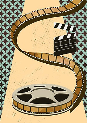 PSD 문화 예술 일러스트 문화예술 사람없음 클래퍼보드 극장 필름 영화 영상 국내일러스트 파일형식