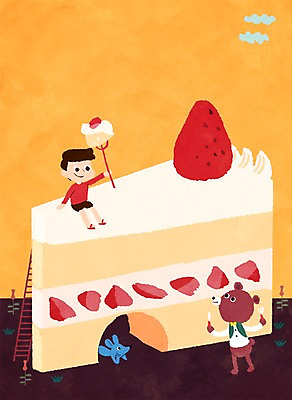 전신 PSD 동물 구름 남자 어린이 포크 두마리 일러스트 사다리 곰 하늘 딸기 함께함 한명 사람 앉기 소년 케이크 쥐 순수 소통 쇼트케이크 소년한명만 국내일러스트 자연요소 1 식기 컨셉 2 과일 포유류 모션 디저트 도구 설치류 남자한명만 소년만 파일형식