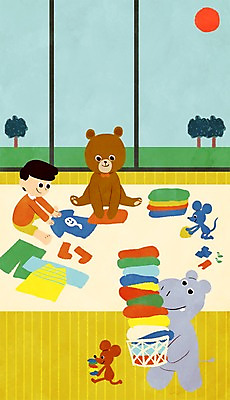 전신 PSD 나무 식물 동물 옷 남자 어린이 가사 여러마리 일러스트 창문 곰 함께함 한명 사람 앉기 소년 태양 바구니 빨래 쥐 순수 하마 소통 소년한명만 국내일러스트 자연요소 1 다수 컨셉 포유류 모션 설치류 남자한명만 소년만 파일형식 남자만 어린이만