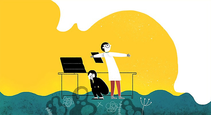 전신 PSD 남자 일러스트 병원 서기 사람 앉기 성인 두명 치료 환자 의사 도움 수비 보호 성인남자만 국내일러스트 컨셉 의학 모션 의료진 남자만 성인만 파일형식