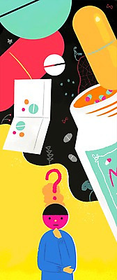 PSD 남자 일러스트 병원 한명 사람 상반신 성인 치료 약 물음표 도움 보호 고민 영양제 국내일러스트 1 기호 감정 컨셉 의학 파일형식