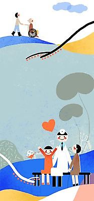 전신 PSD 여자 남자 어린이 일러스트 병원 서기 사람 여러명 성인 치료 산책 환자 의사 하트 도움 보호 국내일러스트 모양 다수 컨셉 의학 모션 휴식 의료진 파일형식