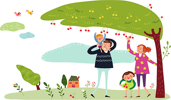전신 나무 식물 구름 여자 열매 남자 꽃 딸 행복 아들 어린이 일러스트 가족 조류 엄마 주택 함께함 사람 여러명 성인 화목 산책 아빠 가정의달 국내일러스트 AI파일 자연요소 동물 감정 다수 컨셉 관계 휴식 건물 5월 파일형식 벡터