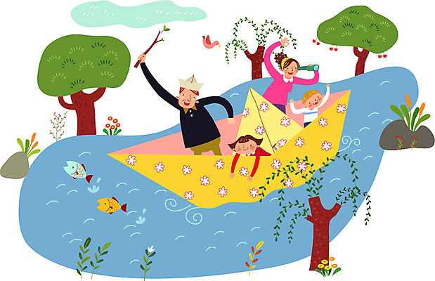 나무 식물 구름 여자 남자 딸 행복 아들 어린이 일러스트 가족 물놀이 조류 엄마 함께함 어류 사람 여러명 상반신 성인 화목 망원경 돌_바위 바위 나뭇가지 아빠 종이배 가정의달 국내일러스트 AI파일 자연요소 동물 감정 다수 컨셉 관계 놀이 수중동물 5월 종이접기 파일형식 벡터