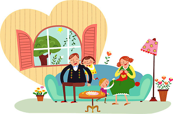 전신 식물 여자 남자 꽃 딸 행복 별 화분 아들 어린이 과일 일러스트 창문 가족 탁자 엄마 휴식 전등 함께함 사람 여러명 성인 소파 화목 하트 스탠드 뜨개질 아빠 가정의달 국내일러스트 AI파일 자연요소 모양 감정 가구 다수 컨셉 의자 관계 조명 취미 5월 파일형식 벡터