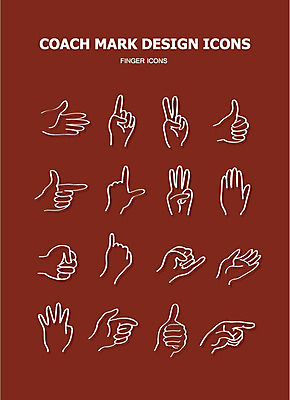 모양 아이콘 손 손가락 손짓 사람없음 세트 웹 어플리케이션 코치마크 2D아이콘 AI파일 인터넷 모션 신체부위 심볼 파일형식 벡터