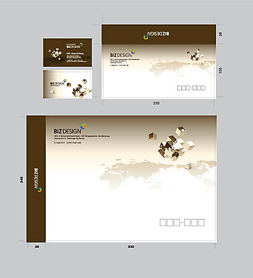 템플릿 컬러 지도 비즈니스 명함 명함템플릿 봉투 서류봉투 편지봉투 사람없음 세트 갈색 큐브 패키지 봉투템플릿 우편봉투 비즈디자인 이미지템플릿 AI파일 편지 우편물 파일형식 벡터