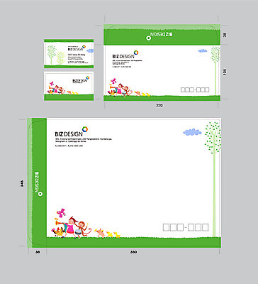 나무 식물 동물 구름 템플릿 여자 어린이 자연 명함 명함템플릿 봉투 서류봉투 편지봉투 사람 두명 세트 패키지 봉투템플릿 우편봉투 비즈디자인 여자만 어린이만 소녀만 이미지템플릿 AI파일 자연요소 편지 우편물 생태계 파일형식 벡터