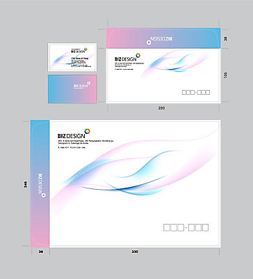 템플릿 문양 선 분홍색 무늬 곡선 명함 명함템플릿 봉투 서류봉투 편지봉투 사람없음 파란색 세트 패키지 그라데이션 봉투템플릿 우편봉투 비즈디자인 이미지템플릿 AI파일 컬러 편지 우편물 파일형식 벡터