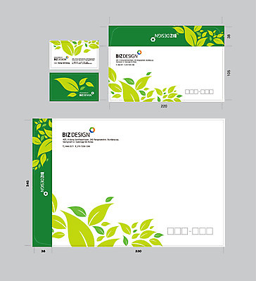 식물 템플릿 컬러 잎 명함 명함템플릿 봉투 서류봉투 편지봉투 사람없음 초록색 세트 패키지 봉투템플릿 우편봉투 비즈디자인 이미지템플릿 AI파일 편지 우편물 파일형식 벡터