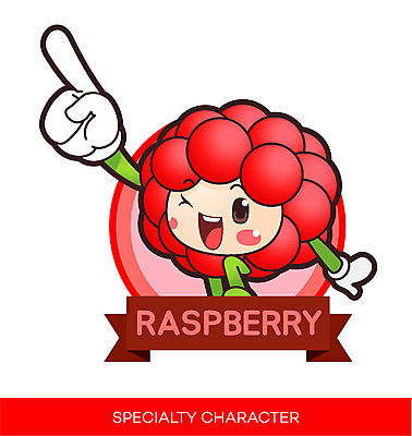 캐릭터 과일 일러스트 홍보캐릭터 사람없음 빨간색 라벨 알림 특산물 컬러푸드 과일캐릭터 특산물캐릭터 마스코트 라즈베리캐릭터 일러캐릭터 AI파일 컬러 프레임 파일형식 벡터