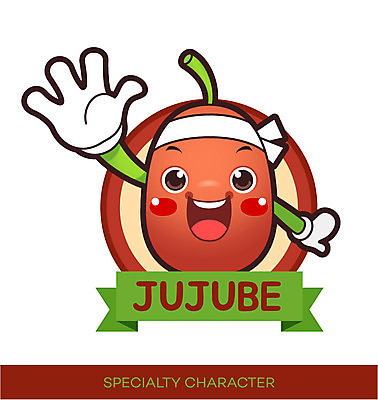 캐릭터 과일 일러스트 홍보캐릭터 사람없음 빨간색 라벨 알림 특산물 대추 컬러푸드 과일캐릭터 특산물캐릭터 마스코트 일러캐릭터 AI파일 컬러 프레임 파일형식 벡터