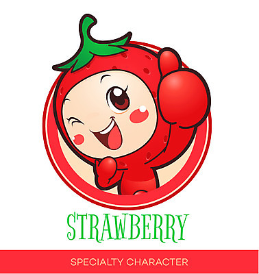 캐릭터 과일 일러스트 홍보캐릭터 딸기 사람없음 빨간색 라벨 알림 특산물 컬러푸드 과일캐릭터 특산물캐릭터 딸기캐릭터 마스코트 일러캐릭터 AI파일 컬러 프레임 파일형식 벡터