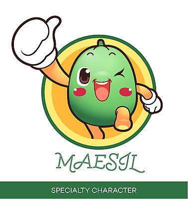 캐릭터 과일 일러스트 홍보캐릭터 사람없음 초록색 라벨 알림 특산물 컬러푸드 과일캐릭터 특산물캐릭터 마스코트 매실 일러캐릭터 AI파일 컬러 프레임 파일형식 벡터