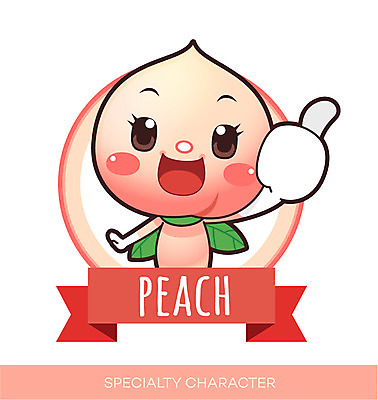 캐릭터 과일 일러스트 홍보캐릭터 사람없음 빨간색 라벨 알림 특산물 복숭아 컬러푸드 과일캐릭터 특산물캐릭터 마스코트 복숭아캐릭터 일러캐릭터 AI파일 컬러 프레임 파일형식 벡터