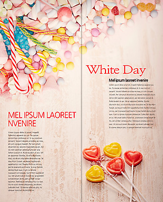 PSD 템플릿 편집 표지디자인 북디자인 출판디자인 내지 음식 리플렛 백그라운드 2단접지 북커버 화이트데이 데이이벤트 지팡이 막대사탕 사탕 이벤트 팜플렛 사람없음 하트 마시멜로우 지팡이사탕 이미지템플릿 모양 기념일 디저트 파일형식