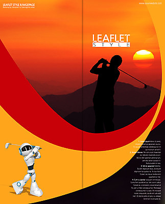 PSD 템플릿 편집 표지디자인 북디자인 출판디자인 표지 실루엣 리플렛 스포츠 백그라운드 골프 2단접지 북커버 산 한명 사람 팜플렛 운동 태양 일출 노을 일몰 골프채 스윙 로봇 이미지템플릿 자연요소 1 포즈 골프용품 촬영기법 건강 구기 파일형식