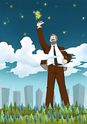 PSD 나무 식물 구름 남자 별 중년 일러스트 비즈니스 밤하늘 하늘 한명 사람 정장 빌딩 성인 달러 도시 비즈니스맨 열정 거인 국내일러스트 자연요소 1 옷 감정 돈 건물 직장인 야간 파일형식