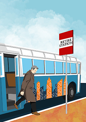 PSD 구름 남자 중년 일러스트 하늘 버스 대중교통 한명 사람 정장 성인 야외 표지판 비즈니스맨 하차 은퇴 열정 국내일러스트 자연요소 1 옷 감정 육상교통 교통수단 비즈니스 모션 알림판 직장인 파일형식