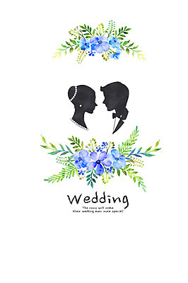 PSD 템플릿 손글씨 여자 남자 꽃 행복 신부 신랑 결혼 카드템플릿 캘리그라피 수채화 사랑 사람 성인 두명 축하 청첩장 심플 초대장 감성 성인만 이미지템플릿 식물 감정 컨셉 카드_감사 이벤트 파일형식