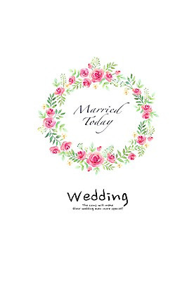 PSD 식물 템플릿 꽃 행복 결혼 카드템플릿 캘리그라피 수채화 사랑 사람없음 장미 축하 청첩장 심플 초대장 감성 이미지템플릿 감정 컨셉 카드_감사 이벤트 파일형식