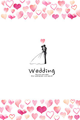 PSD 템플릿 손글씨 여자 남자 꽃 행복 신부 신랑 결혼 카드템플릿 캘리그라피 수채화 사랑 사람 성인 두명 하트 축하 청첩장 심플 초대장 감성 상하 성인만 이미지템플릿 모양 식물 감정 컨셉 카드_감사 이벤트 파일형식