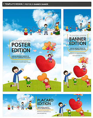전신 PSD 구름 템플릿 배너 배너템플릿 여자 남자 가로배너 ZIP 포스터 세로배너 어린이 하늘 사랑 서기 들기 사람 잔디 여러명 성인 앞모습 세트 현수막 하트 풍선 나눔 자연요소 모양 식물 감정 뷰포인트 다수 모션 가로 세로 파일형식