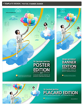 전신 PSD 구름 템플릿 배너 배너템플릿 여자 남자 가로배너 ZIP 포스터 세로배너 어린이 서기 들기 사람 동양인 두명 앞모습 세트 한국인 현수막 풍선 어린이만 자연요소 뷰포인트 모션 인종 가로 세로 파일형식