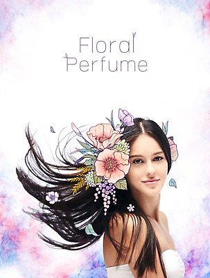 PSD 서양인 외국인 식물 편집이미지 긴머리 여자 꽃 포토일러 한명 사람 성인 뷰티 순수 활기 청순 여자만 여자한명만 성인여자만 성인만 이미지편집 1 헤어스타일 컨셉 인종 파일형식