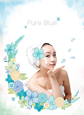 PSD 외국인 식물 편집이미지 여자 꽃 포토일러 한명 사람 동양인 성인 뷰티 순수 활기 청순 여자만 여자한명만 성인여자만 성인만 이미지편집 1 컨셉 인종 파일형식