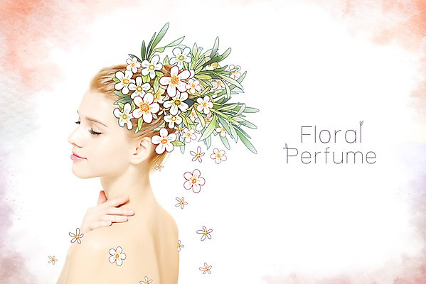 PSD 서양인 외국인 식물 편집이미지 여자 꽃 포토일러 한명 사람 성인 뷰티 화관 순수 활기 청순 여자만 여자한명만 성인여자만 성인만 이미지편집 1 컨셉 인종 파일형식