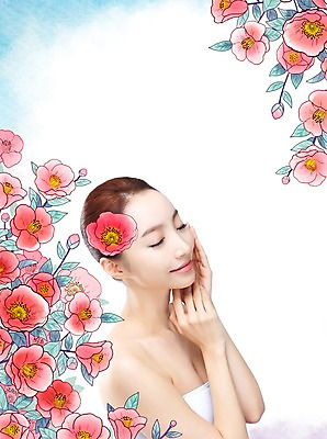 PSD 식물 편집이미지 여자 꽃 포토일러 한명 사람 동양인 성인 뷰티 한국인 순수 활기 청순 의료성형뷰티 여자만 여자한명만 성인여자만 성인만 이미지편집 1 컨셉 인종 파일형식