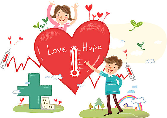 여자 남자 캠페인 일러스트 병원 사랑 사람 성인 두명 희망 하트 봉사 혈액 복지 헌혈 성인만 국내일러스트 AI파일 모양 감정 의학 도움 사회이슈 파일형식 벡터