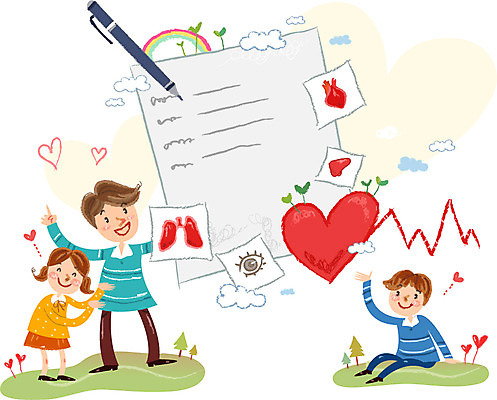 여자 남자 어린이 캠페인 일러스트 사랑 사람 성인 세명 볼펜 희망 하트 봉사 장기 복지 문서 서명 장기기증 국내일러스트 AI파일 모양 감정 신체 펜 도움 사회이슈 기부 파일형식 벡터